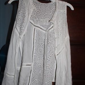 White loose button down/coverup from Abercrombie